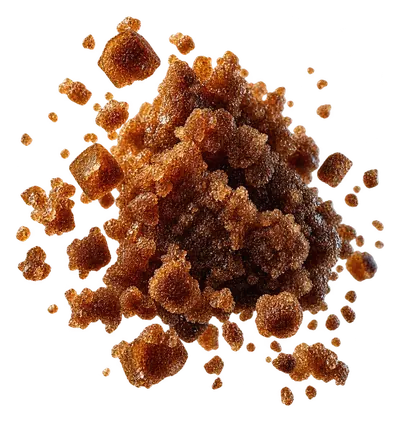 Brown sugar crystals